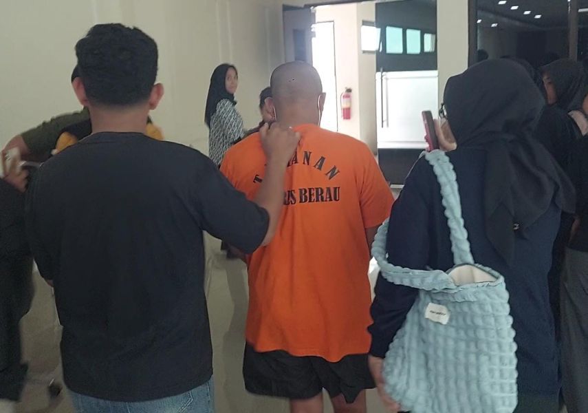 Pelaku kejahatan seksual terhadap anak di bawah umur di Kabupaten Berau yang sudah diamankan polisi.
